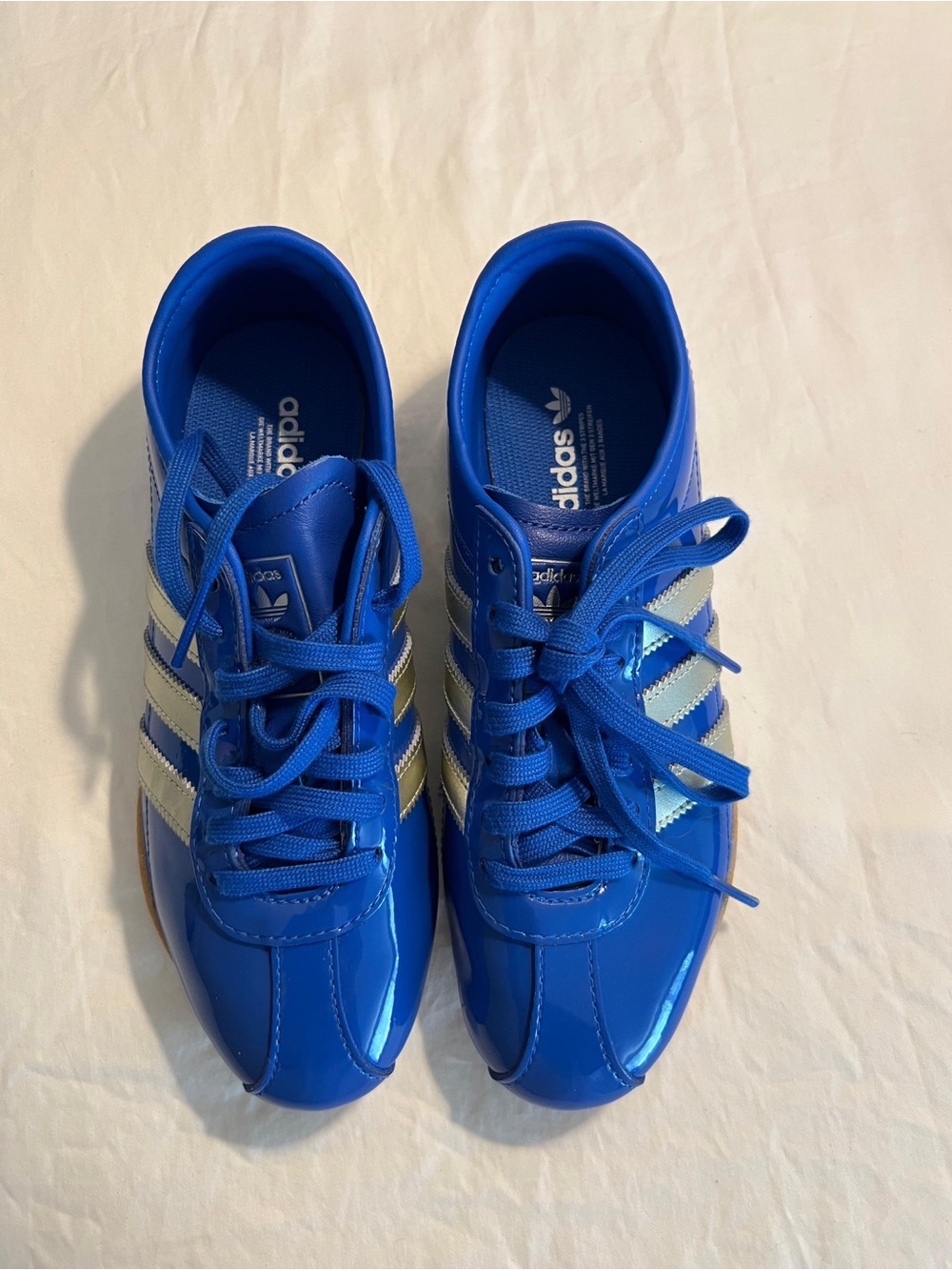 adidas Royal Blue Sneakers with Metallic Silver Stripes TOKYO SHOES